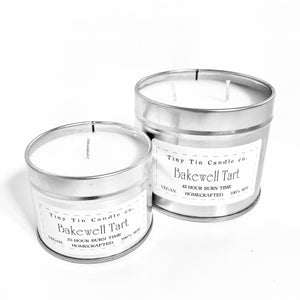 Bakewell Tart Candle - 100ml Tin | Sweet & Dessert-Inspired Candles | Handmade Soy Candle | Perfect Christmas Gift