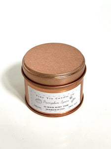 Pumpkin Spice Candle | 100ml Soy Wax Tin | Autumn Scent | Vegan & Eco-Friendly Gift Idea for Home Decor