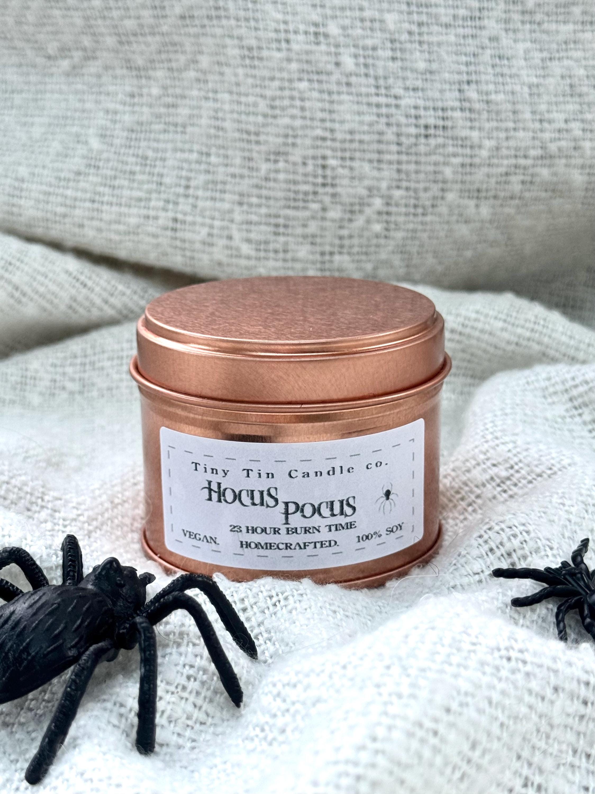 Hocus Pocus Candle - 100ml Tin | Rich & Spicy Halloween Scent | Handmade Soy Candle | Perfect Halloween Gift