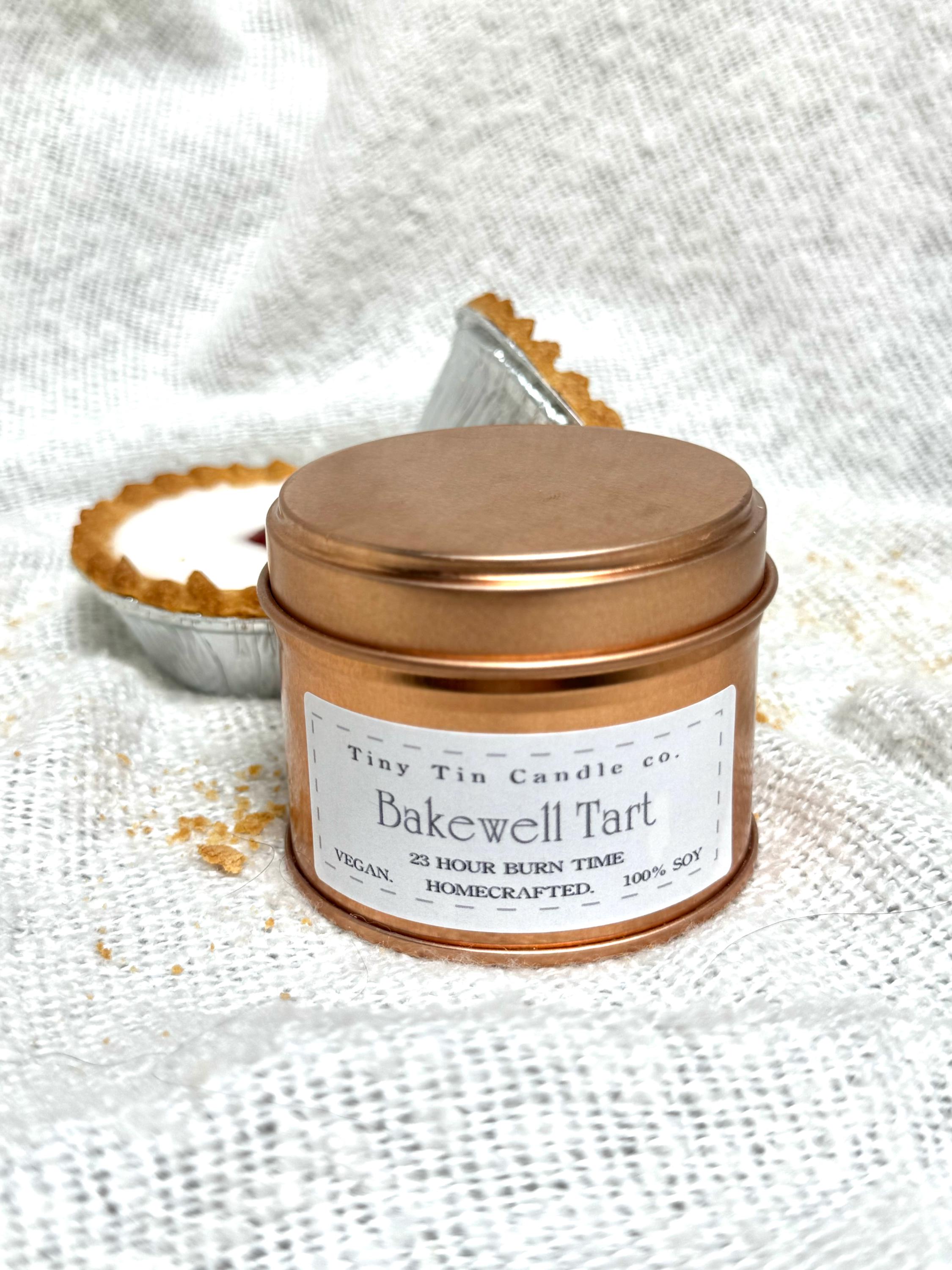 Bakewell Tart Candle - 100ml Tin | Sweet & Dessert-Inspired Candles | Handmade Soy Candle | Perfect Christmas Gift