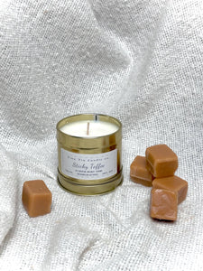 Sticky Toffee Pudding Candle - 100ml Tin | Sweet Dessert Scent | Handmade Soy Candle | Christmas Gift | Stocking Filler