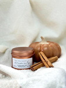 Set of 3 Autumn Soy Candles | Pumpkin Spice, Hocus Pocus, Fireworks & Embers | 100ml Tin Candles
