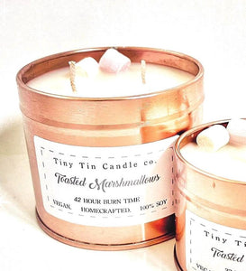 Toasted Marshmallow Candle - 100ml Tin | Sweet & Cozy Scent | Handmade Soy Candle | Perfect Christmas Gift