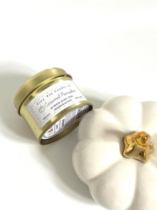 Caramel Pumpkin Candle - 100ml Tin | Sweet & Autumnal Scent | Handmade Soy Candle | Perfect Gift