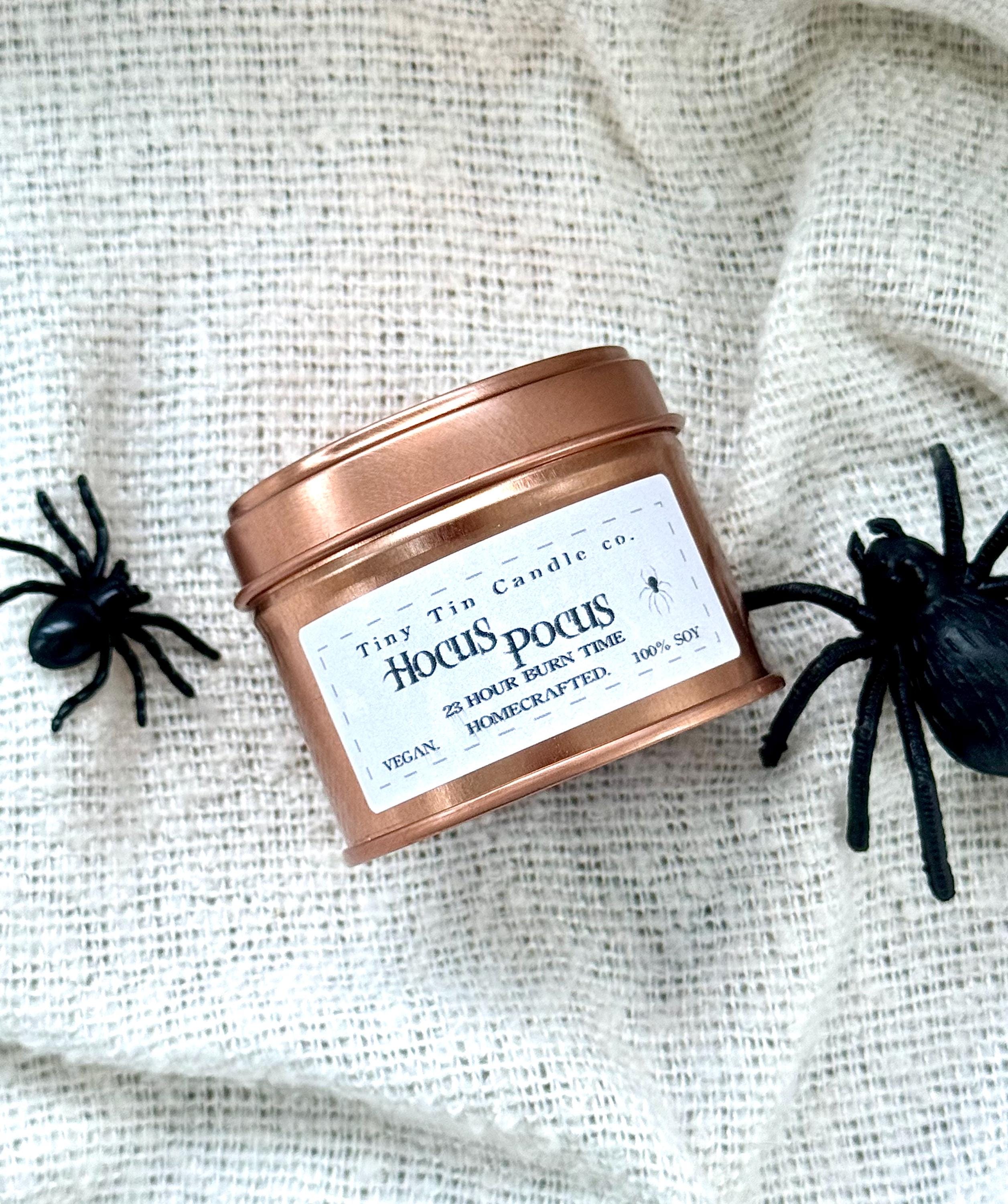Hocus Pocus Candle - 100ml Tin | Rich & Spicy Halloween Scent | Handmade Soy Candle | Perfect Halloween Gift