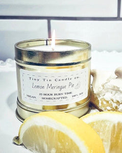 Lemon Meringue Pie Candle - 100ml Tin | Sweet & Citrusy Scent | Handmade Soy Candle | Perfect Summer or Christmas Gift