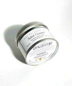 Salted Caramel Candle - 100ml Tin | Sweet & Indulgent Scent | Handmade Soy Candle | Perfect Christmas Gift