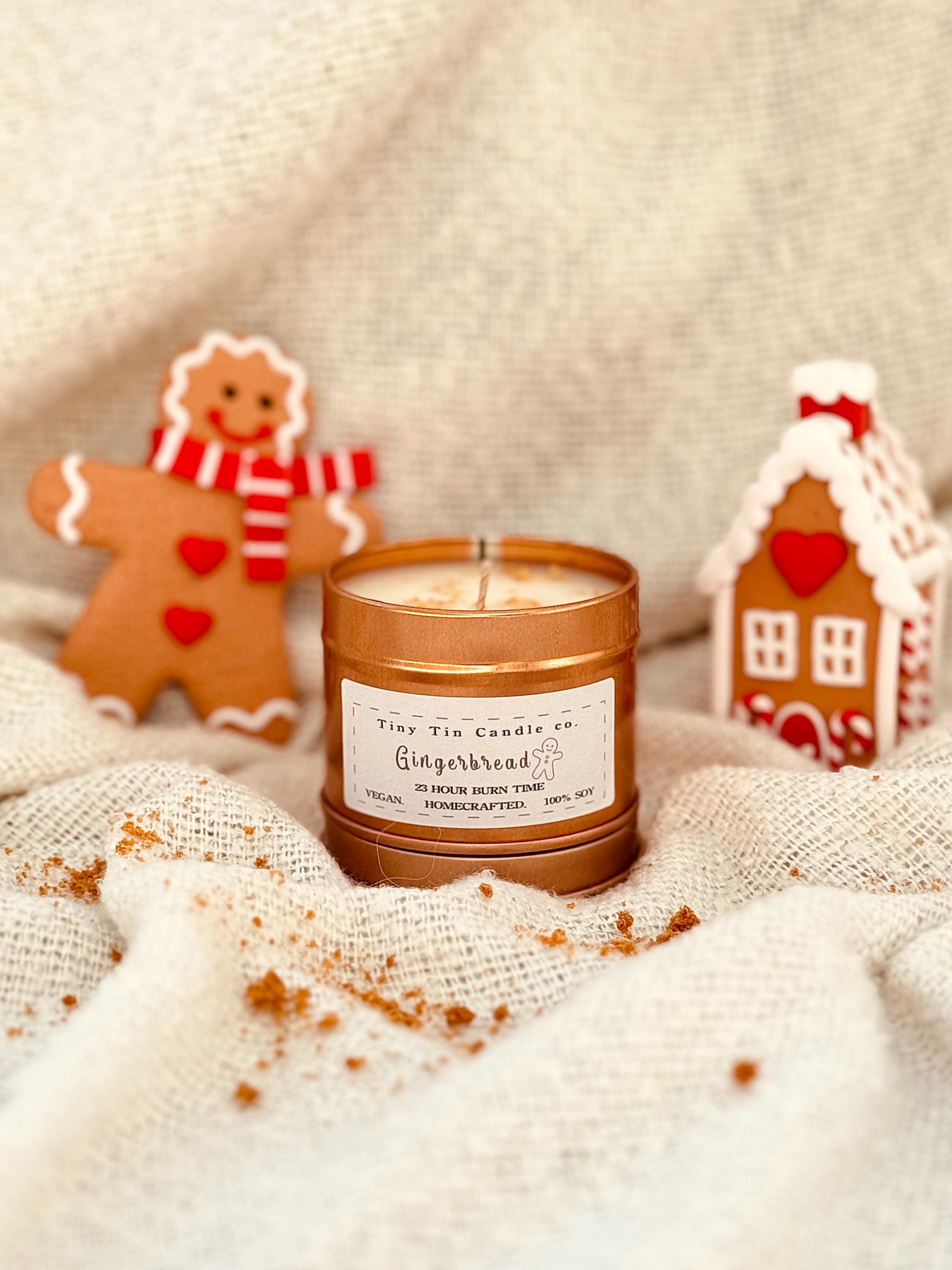 Gingerbread Soy Wax Candle - 100ml Tin | Christmas Scent | Long-Lasting, Vegan-Friendly Handmade Candle | Holiday Gift