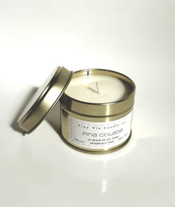 Pina Colada Candle - 100ml Tin | Sweet & Tropical Scent | Handmade Soy Candle | Perfect Christmas Gift