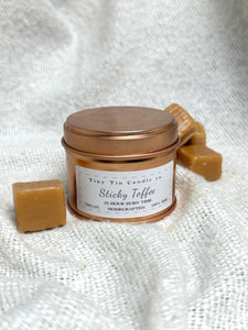 Sticky Toffee Pudding Candle - 100ml Tin | Sweet Dessert Scent | Handmade Soy Candle | Christmas Gift | Stocking Filler