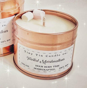 Toasted Marshmallow Candle - 100ml Tin | Sweet & Cozy Scent | Handmade Soy Candle | Perfect Christmas Gift