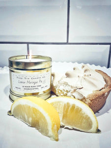 Lemon Meringue Pie Candle - 100ml Tin | Sweet & Citrusy Scent | Handmade Soy Candle | Perfect Summer or Christmas Gift