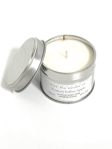 Frosted Toffee Apple Candle - 100ml Tin | Sweet Dessert Scent | Handmade Soy Candle | Perfect Gift |  Stocking Filler