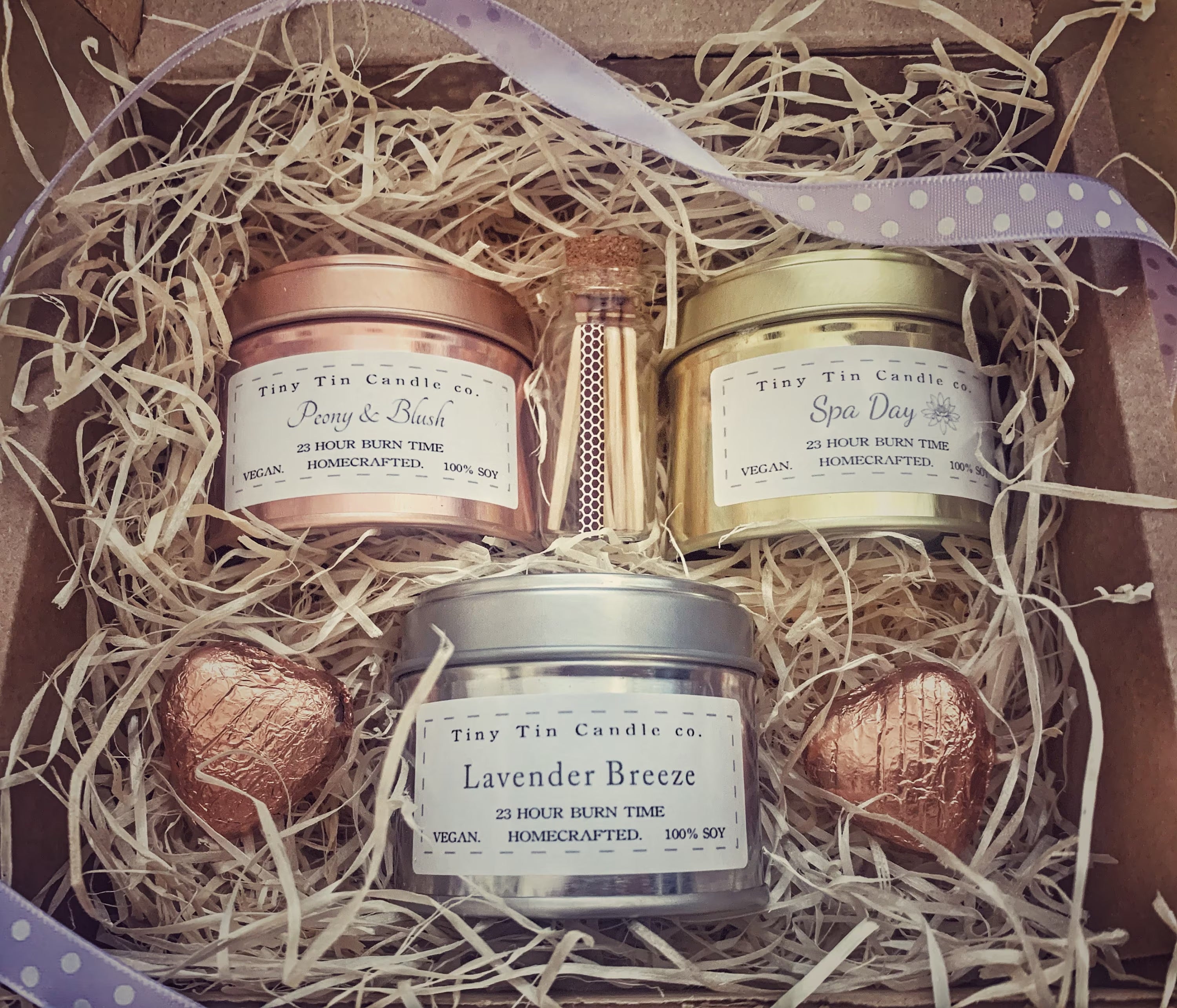 Mothers Day Homemade Candle Hamper 3 x 100ml Scented Candles