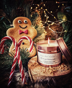 Gingerbread Christmas Tin Soy Candle 100ml