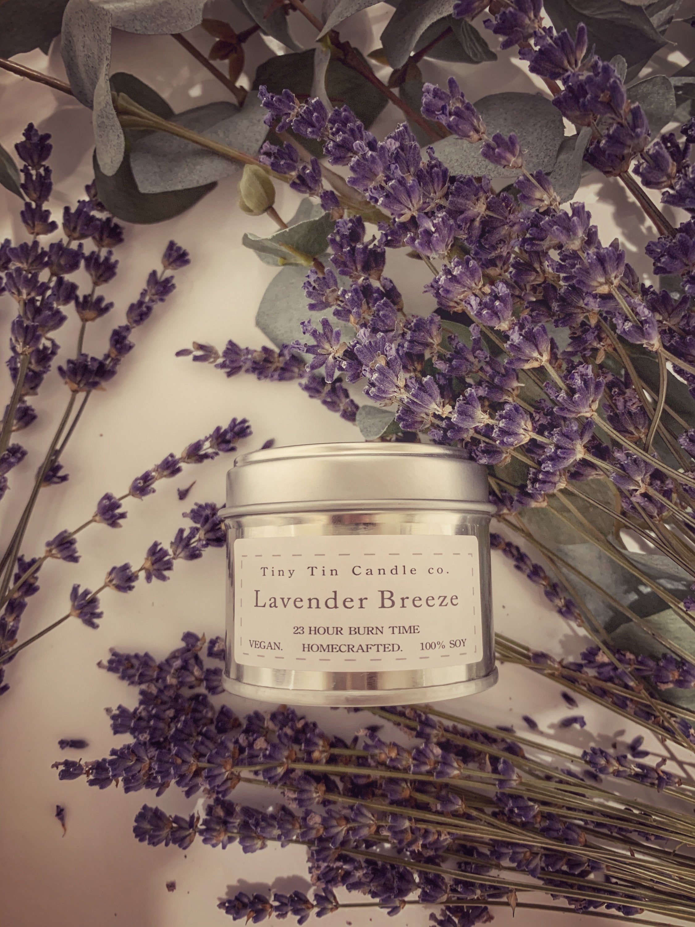 Soy Tin Candle Lavender Breeze