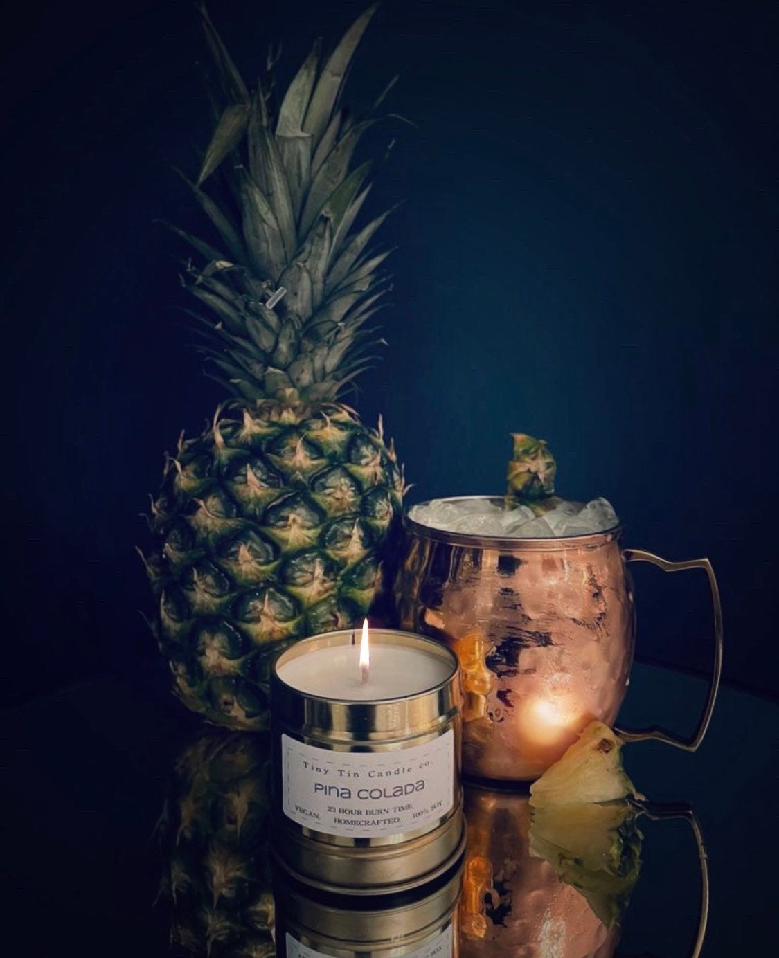 Pina Colada Soy Tin Candle 100ml Cocktail Candle Perfect Gift