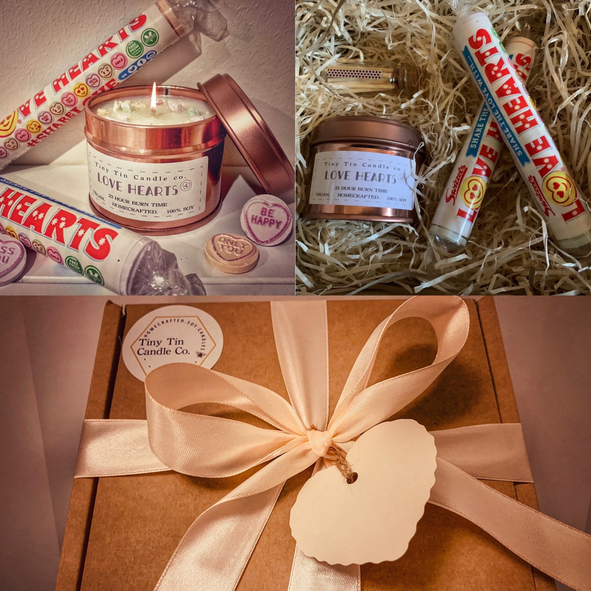 Soy Candle Gift Box Love Hearts Fragrance