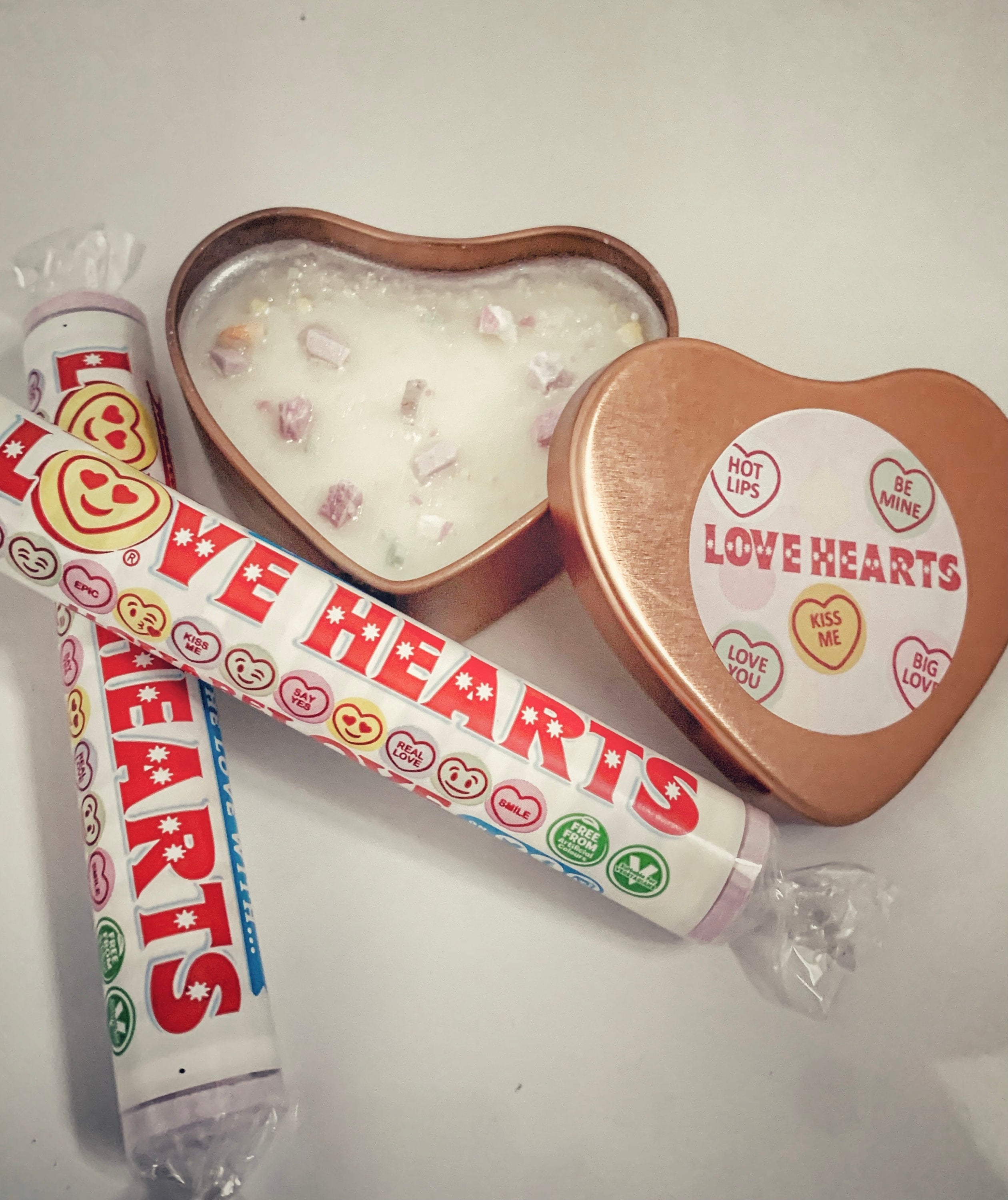 Set of 3 Love Heart Shape Soy Tin Candles