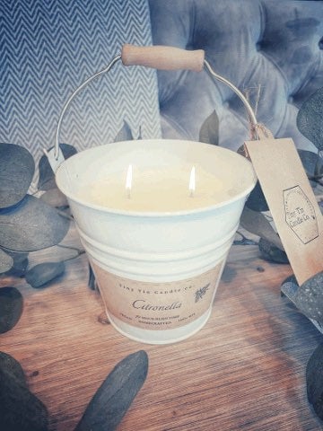 650ml Citronella Soy Bucket Tin Candle