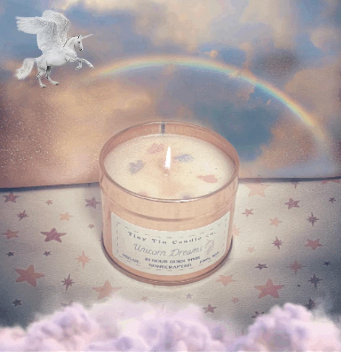 Unicorn Dreams Soy Tin Candle 100ml Ultimate Girly Candle