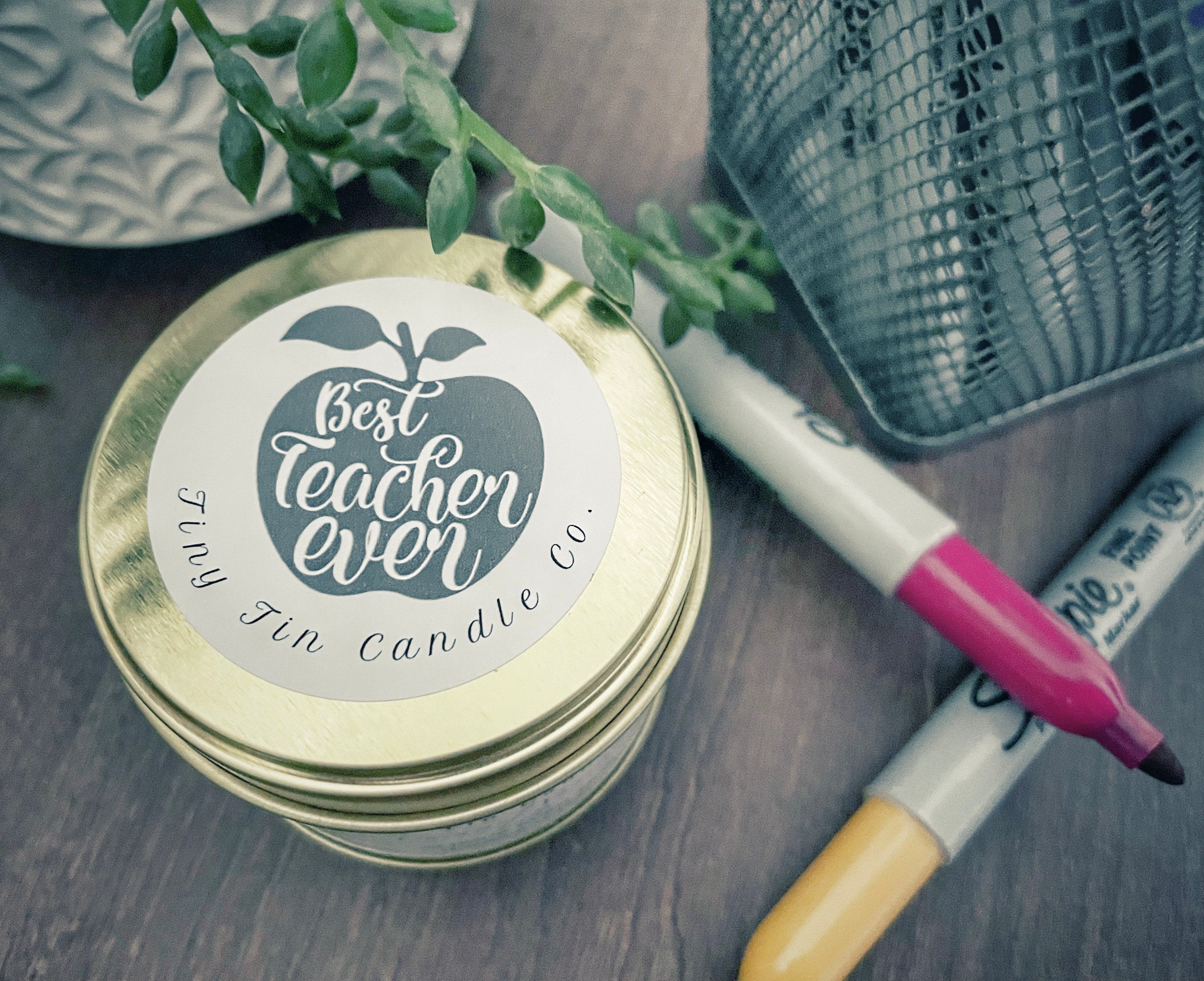 Best Teacher Gift Tin Candle various fragrances and colours 100ml tin candle