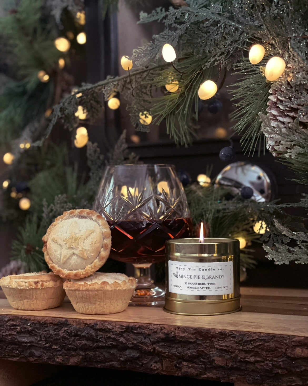 Mince Pie & Brandy 100ml Christmas Soy Tin Candle